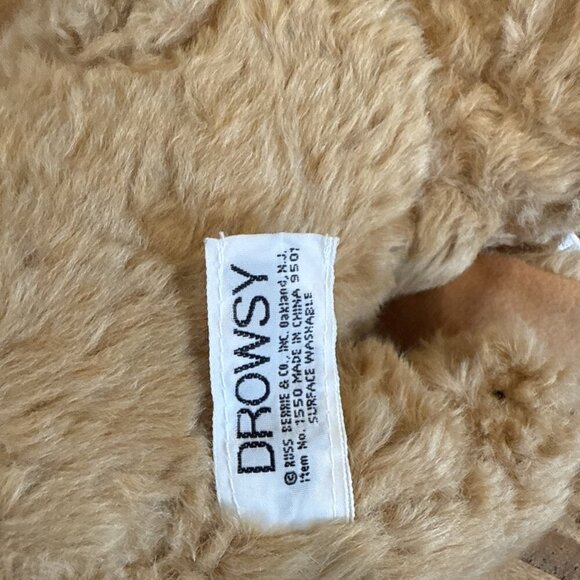 Vintage Dog Stuffed Animal Drowsy Russ Berrie W/Tags 9” Pet Menagerie Labrador - Picture 6 of 9